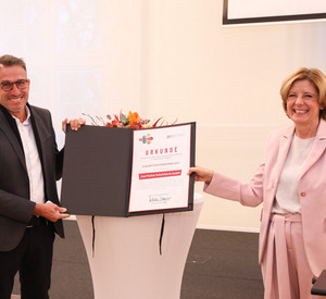 Ministerpräsidentin Malu Dreyer und Carl-August Seibel